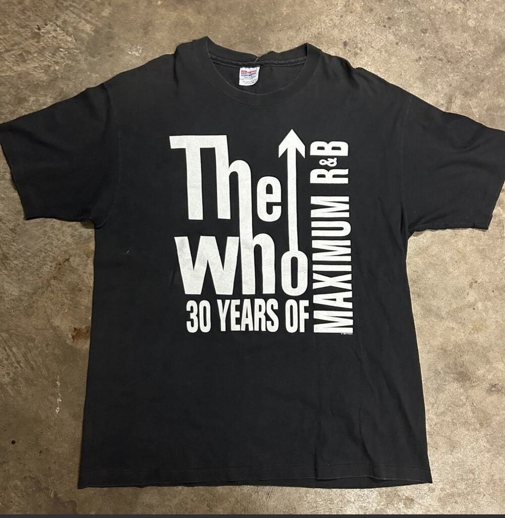 1994 The Who 30 Years of Maximum R&B Black Men's Rock & Pop Band Tee T-Shirt